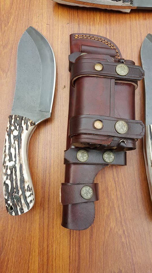 Josh Kirk Mountain Men Signature Series Nanook II Knife w/Custom Leather Sheath
